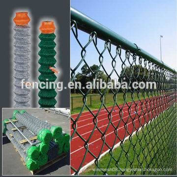 Plastic covers diamond wire mesh or chain link fence